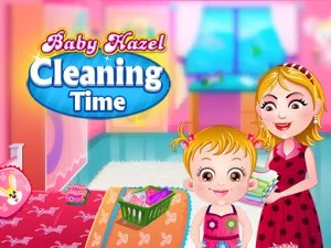 Baby Hazel Cleaning Time